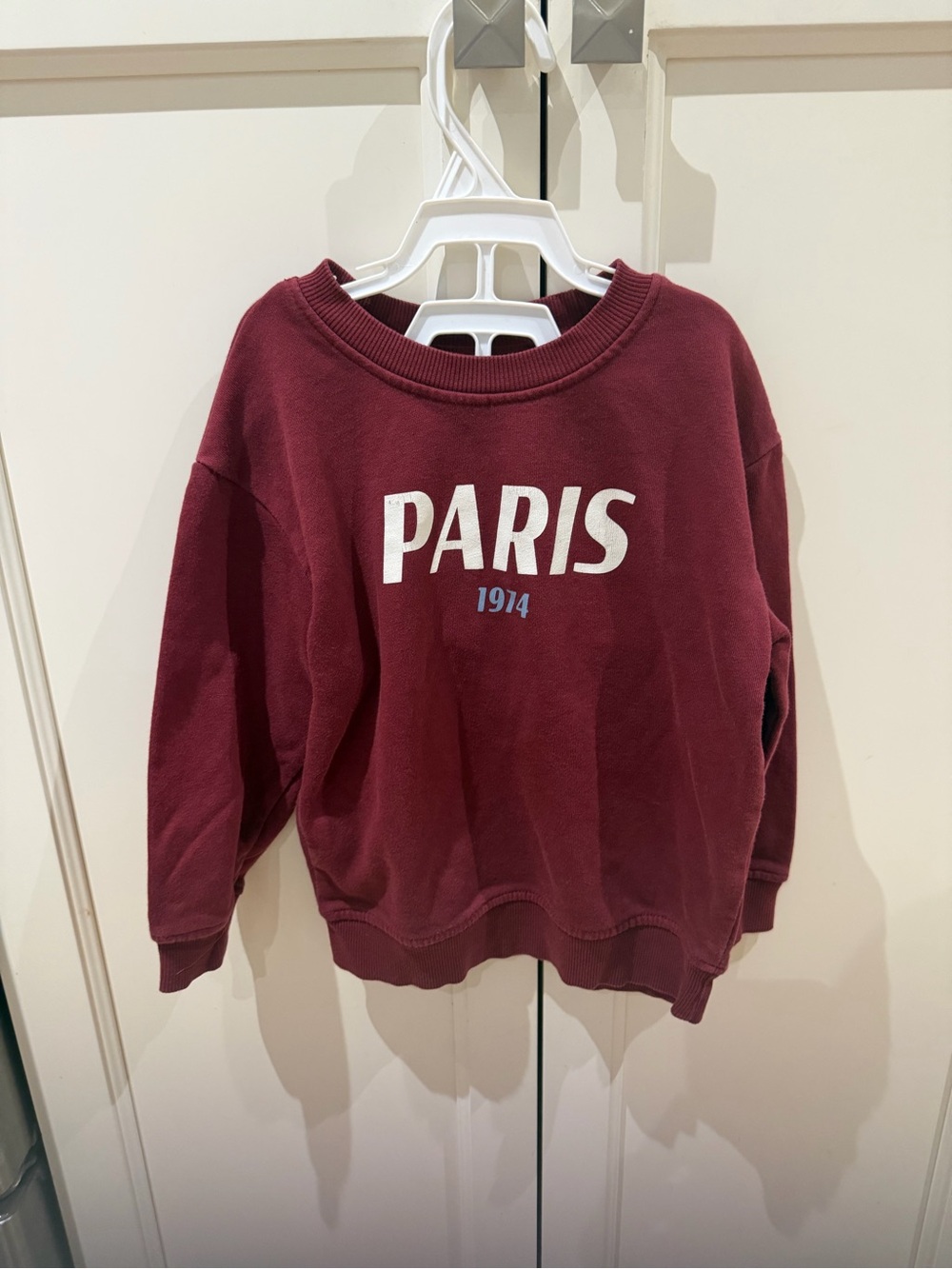 H&M 3-4t Paris 1974 Burgundy Women's Sweatshirt